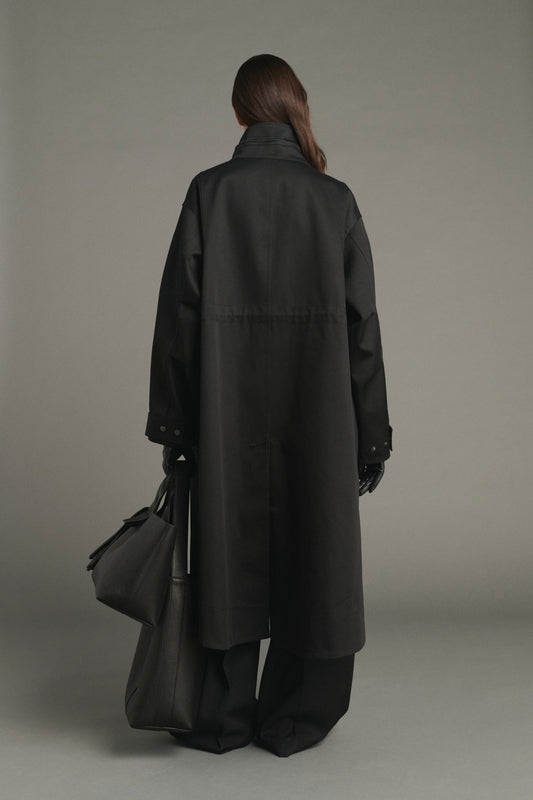 Manteau Luce - Noir/Beige - Coton - Femme