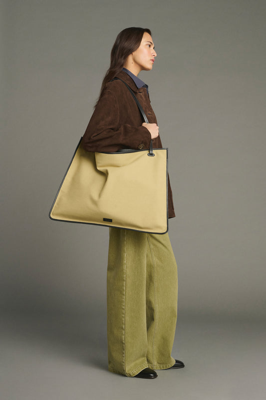 Cabas Darla - Beige/Noir - Coton - Femme