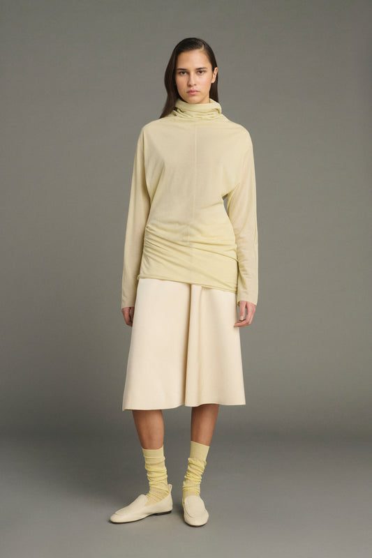 Tee-Shirt Lisia - Jaune Pâle - Coton - Femme