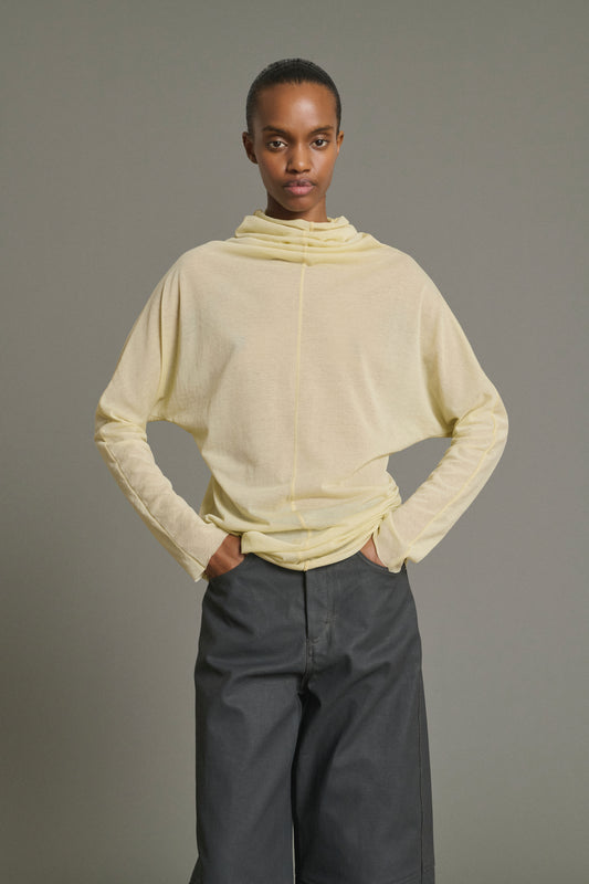 Tee-Shirt Lisia - Jaune Pâle - Coton - Femme