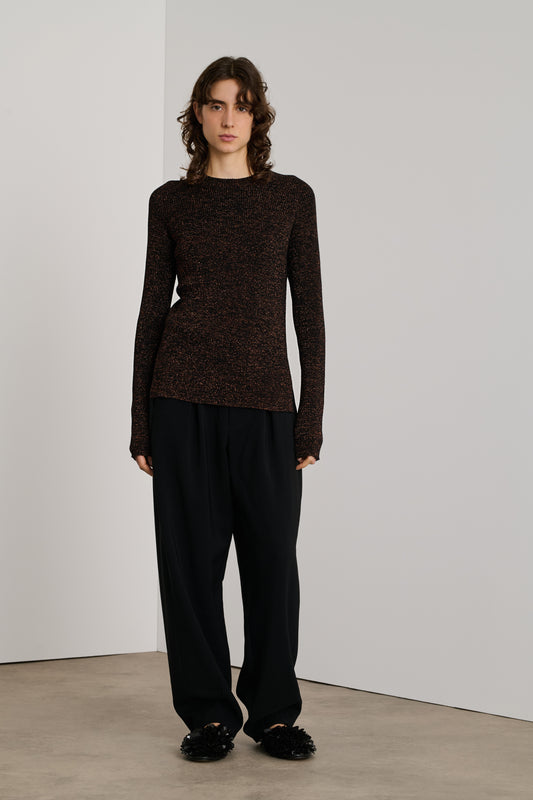 Verona pullover - Black/Caramel - Women