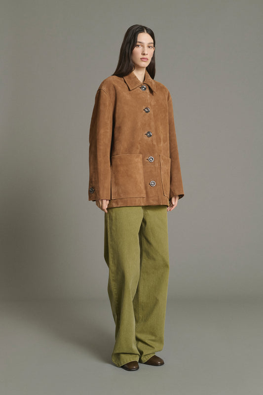 Veste Vincenzo - Naturel Croûte de Cuir Femme - Soeur