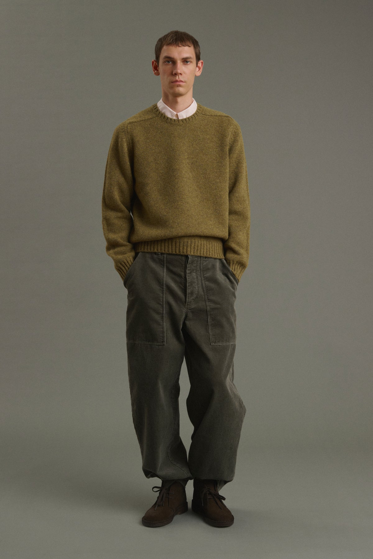 Pull Isamu - Kaki Chiné - Laine - Homme vue 4
