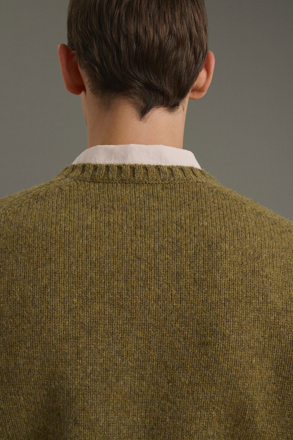 Pull Isamu - Kaki Chiné - Laine - Homme
