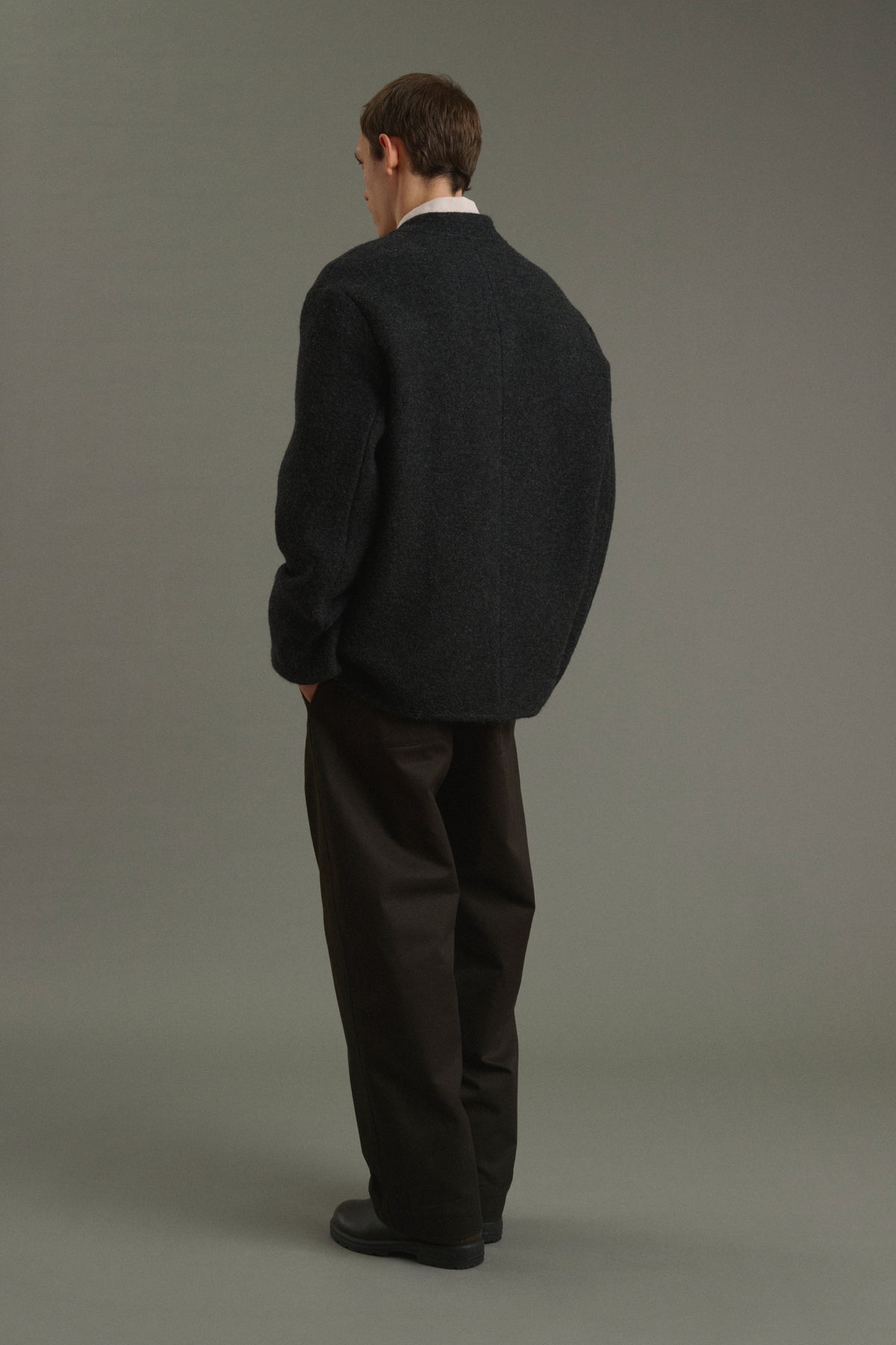 Aliocha jacket - Charcoal Grey - Wool - Men vue 5