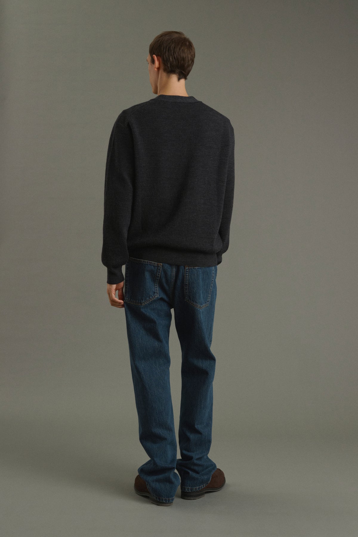 Cardigan Romeo - Gris Anthracite - Laine - Homme