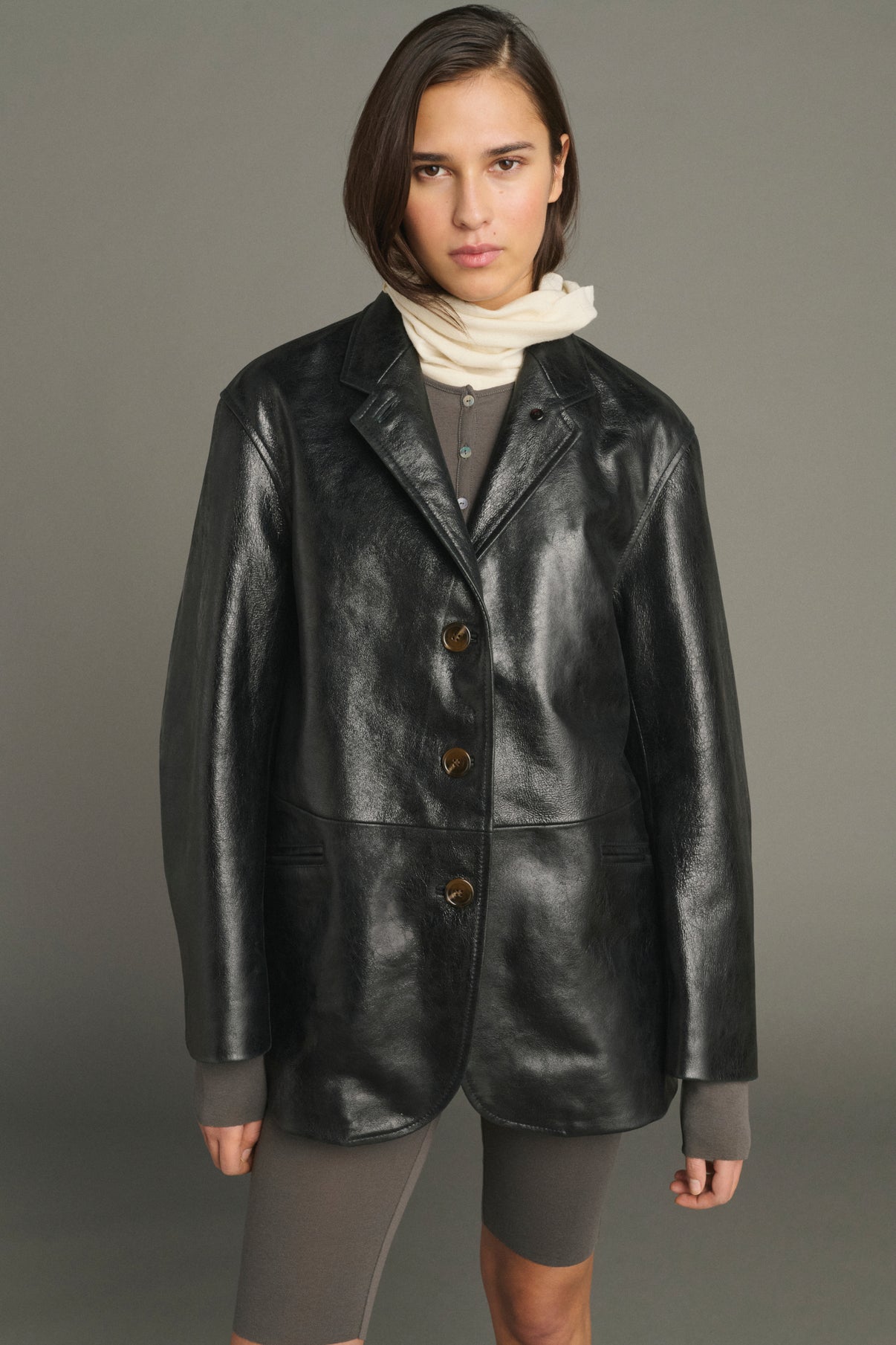 Veste Luciano - Noir - Cuir - Femme vue 5