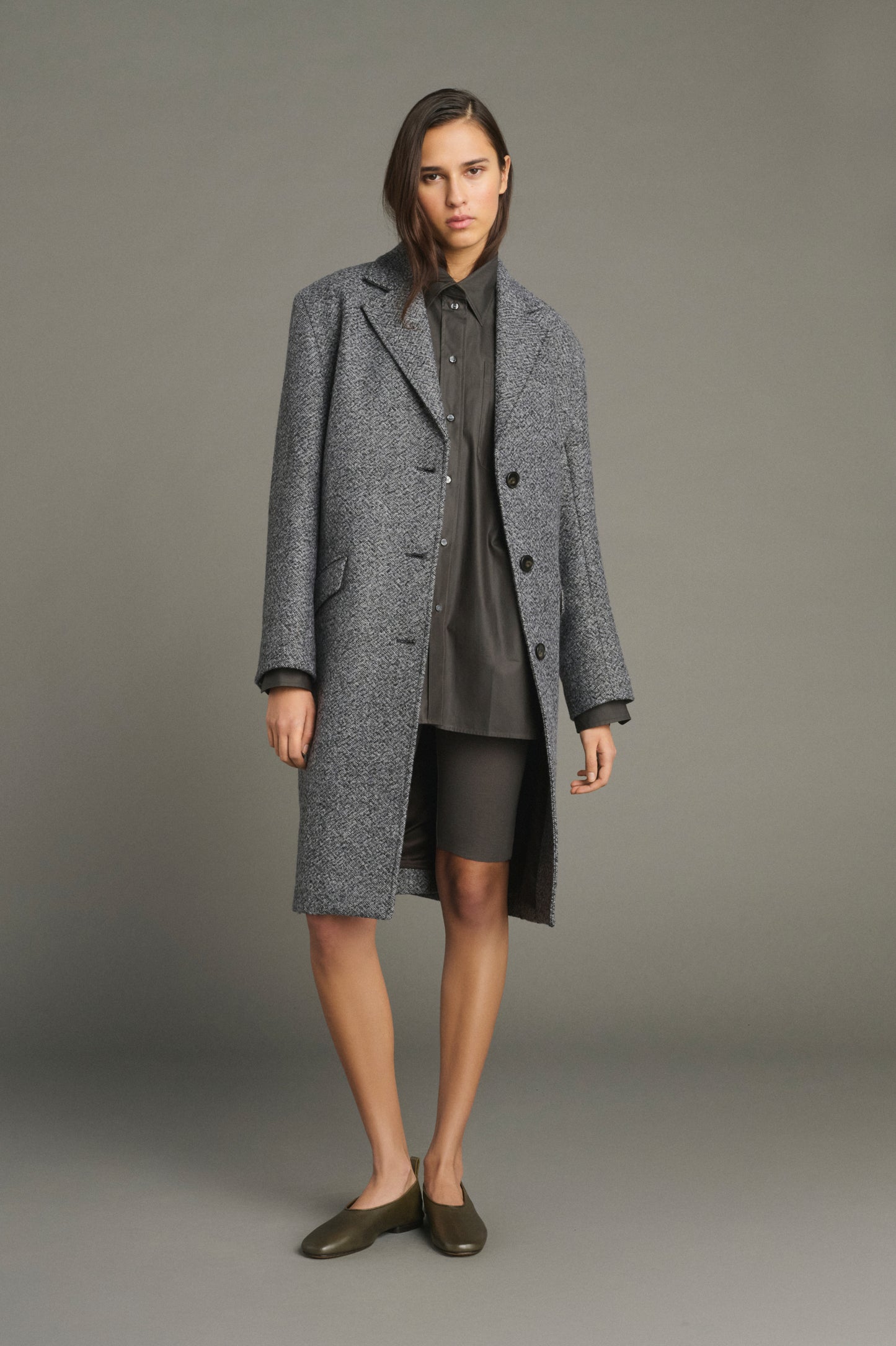 Manteau Leon - Gris/Noir - Laine - Femme