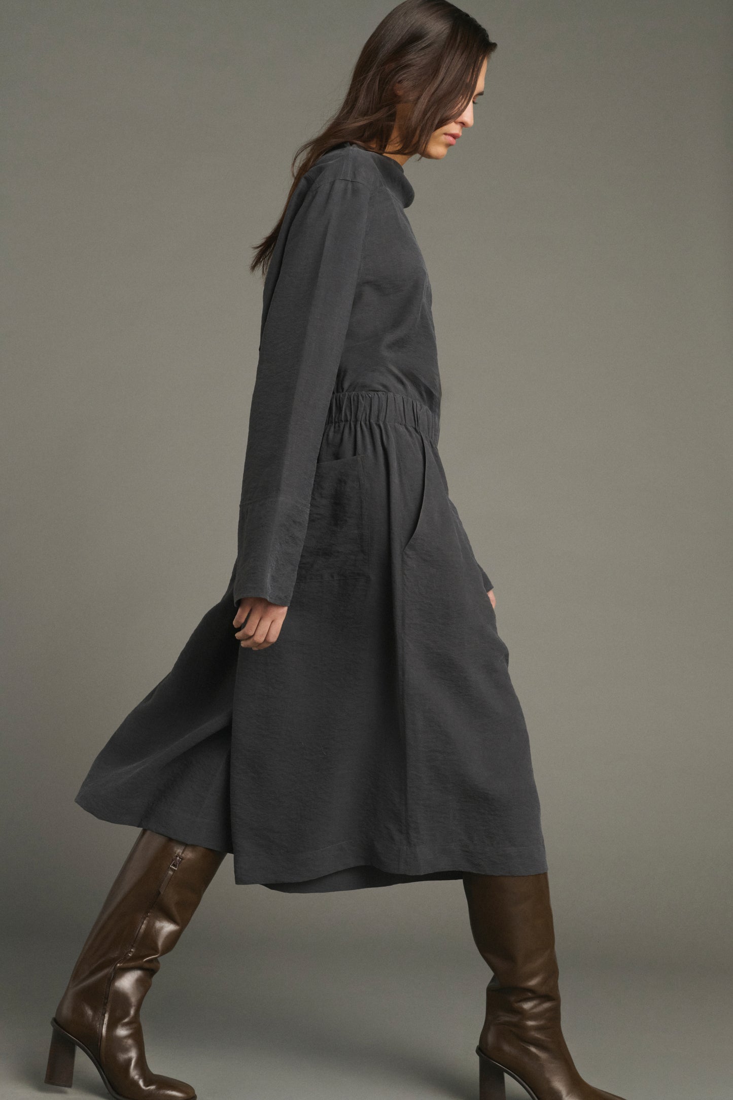 Bermuda Lexie - Gris Anthracite - Soie - Femme