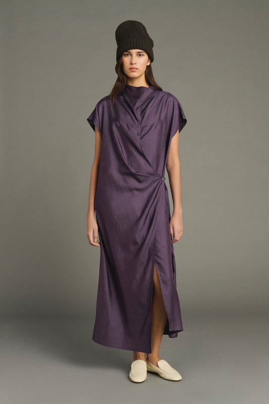 Robe Foggia - Violet - Soie - Femme