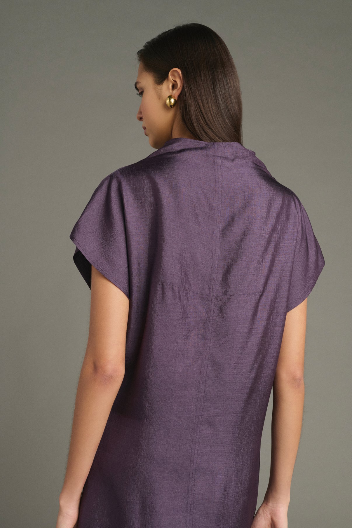 Robe Foggia - Violet - Soie - Femme vue 3