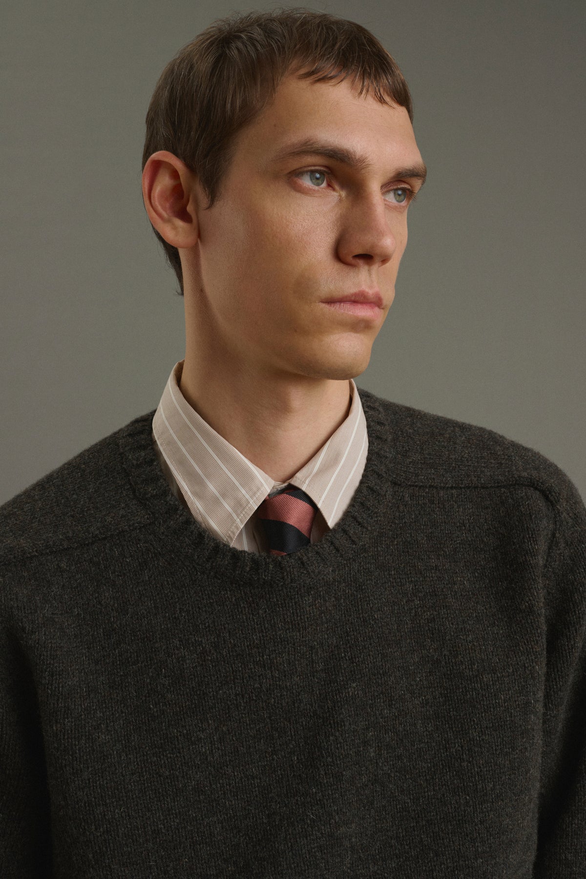 Pull Isamu - Marron Foncé - Laine - Homme vue 4