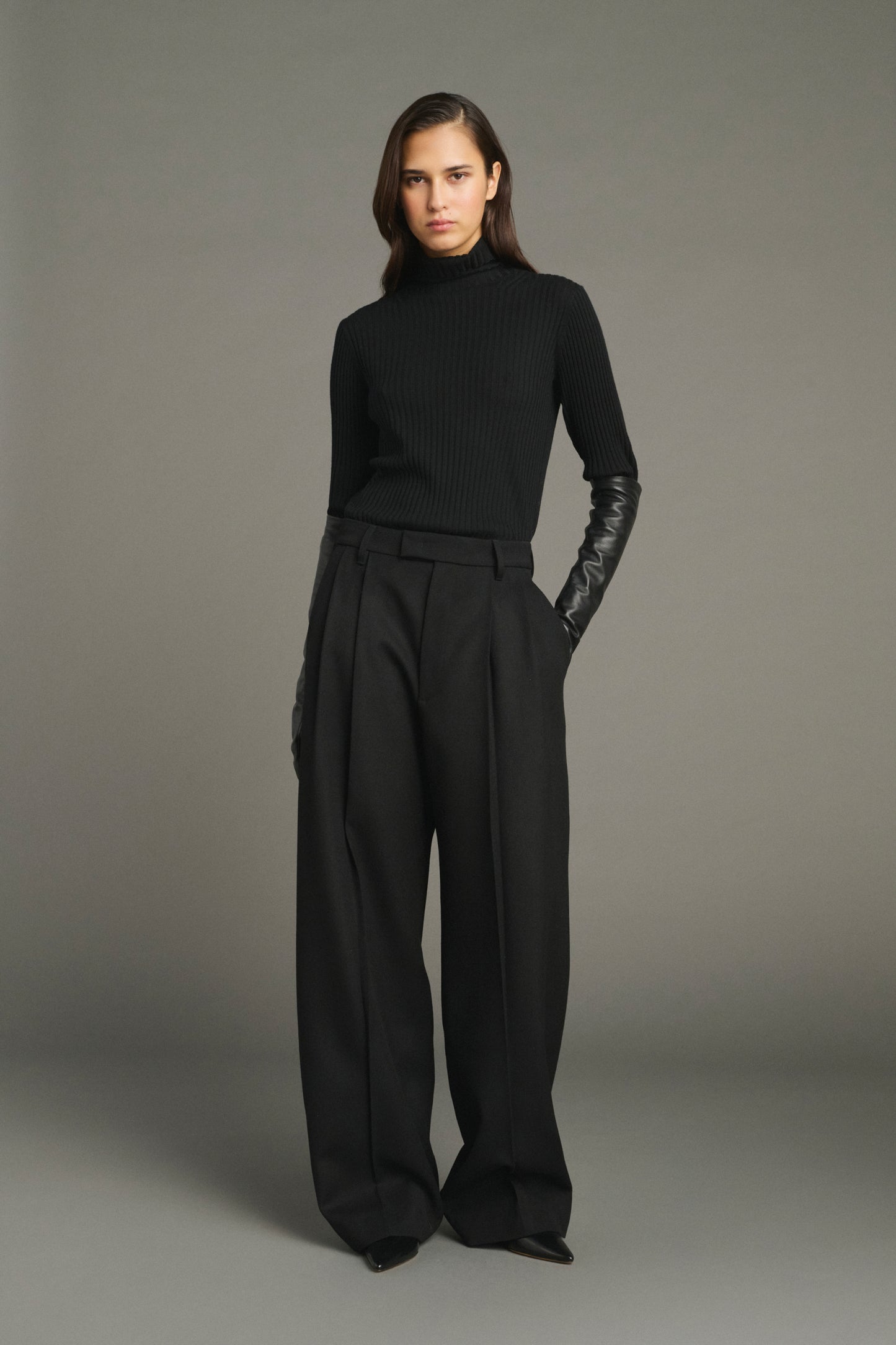 Pull Filao - Noir - Laine Mérinos - Femme