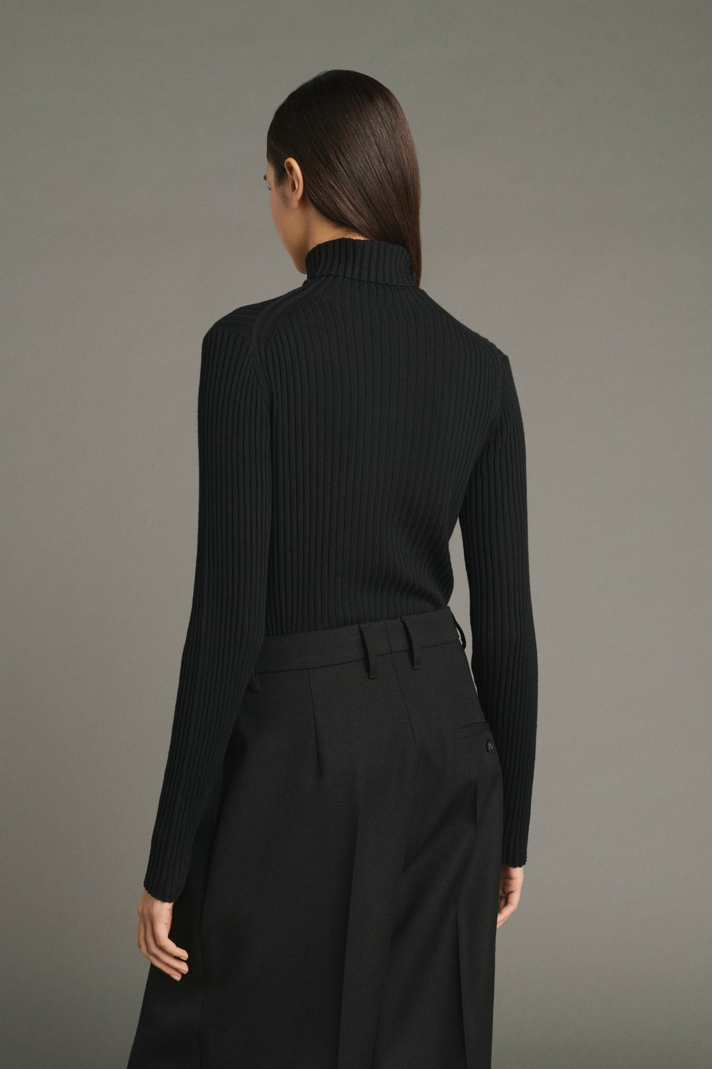Pull Filao - Noir - Laine Mérinos - Femme