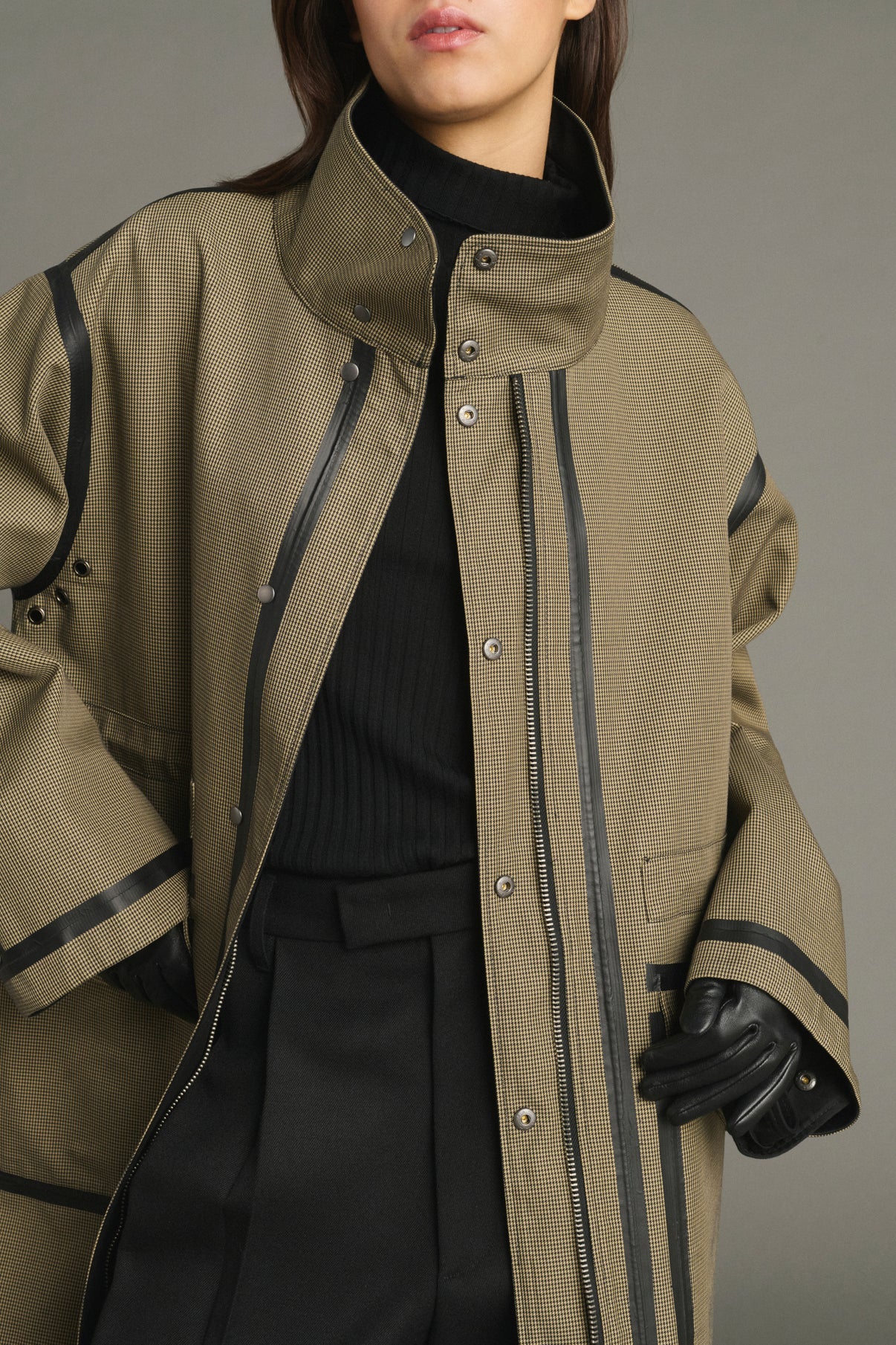 Manteau Luce - Noir/Beige - Coton - Femme vue 6