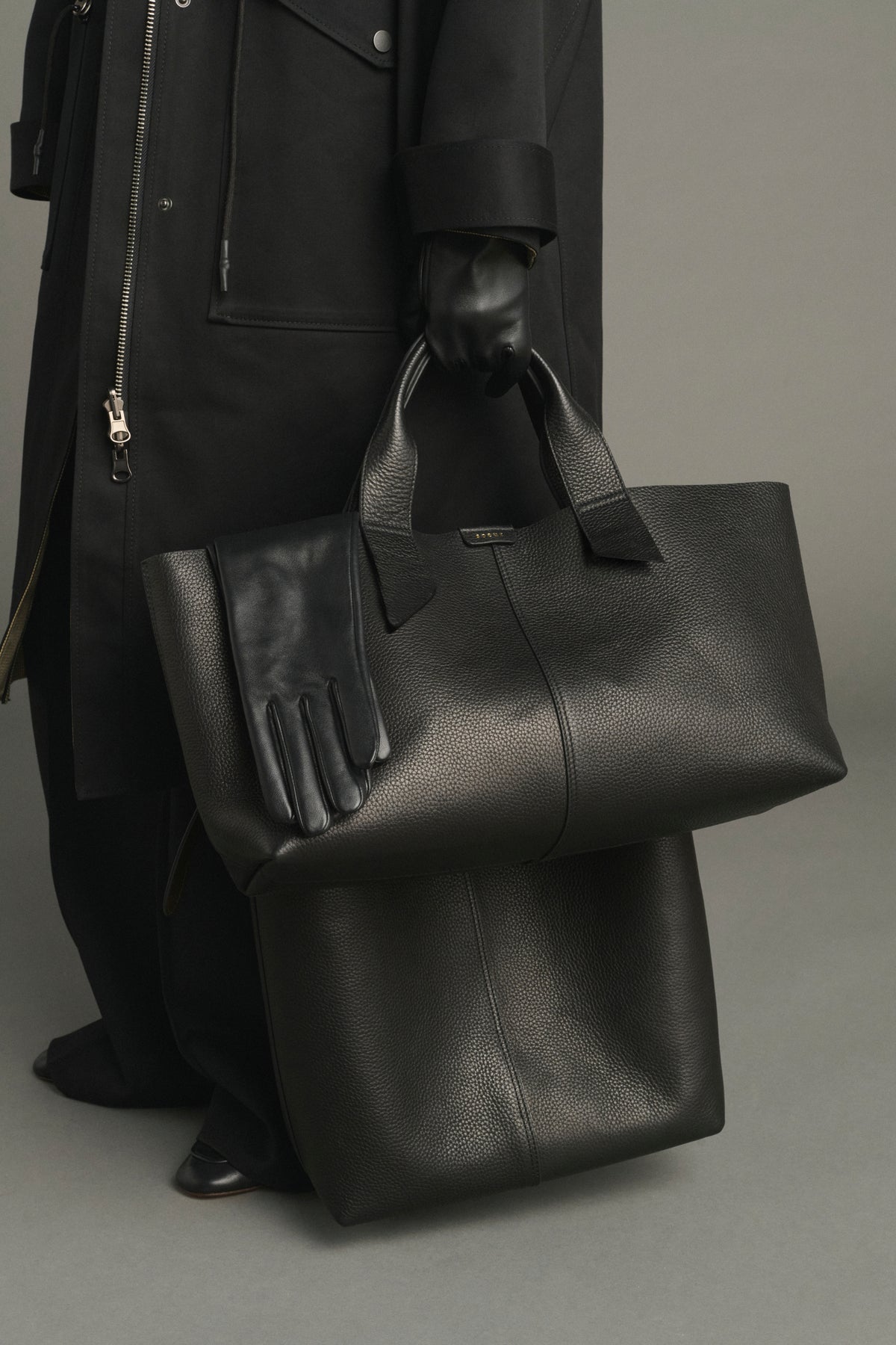 Sac Suave - Noir Cuir Grainé Baguette - Soeur vue 2