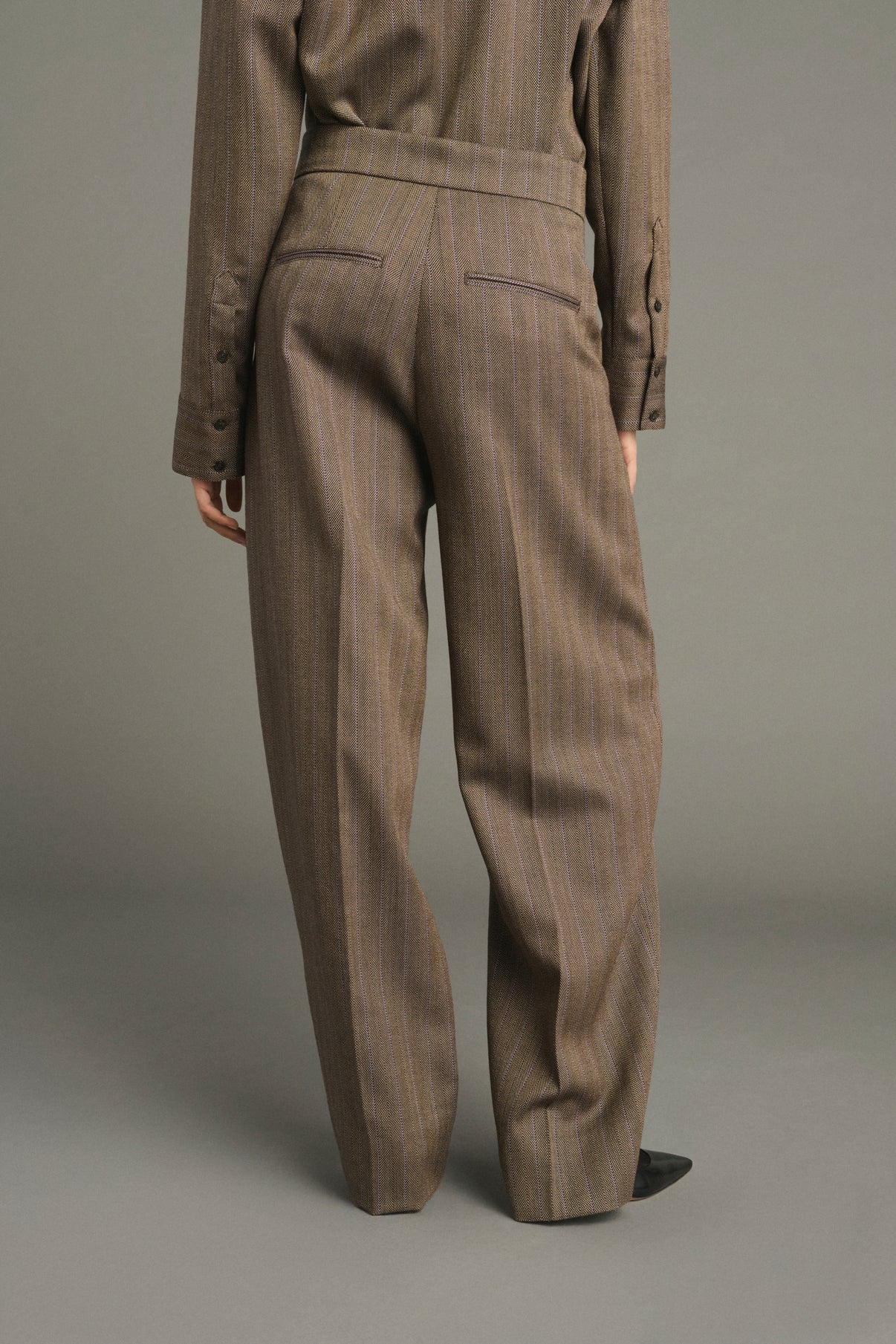 Pantalon Jocelyn - Marron/Parme - Laine - Femme vue 4