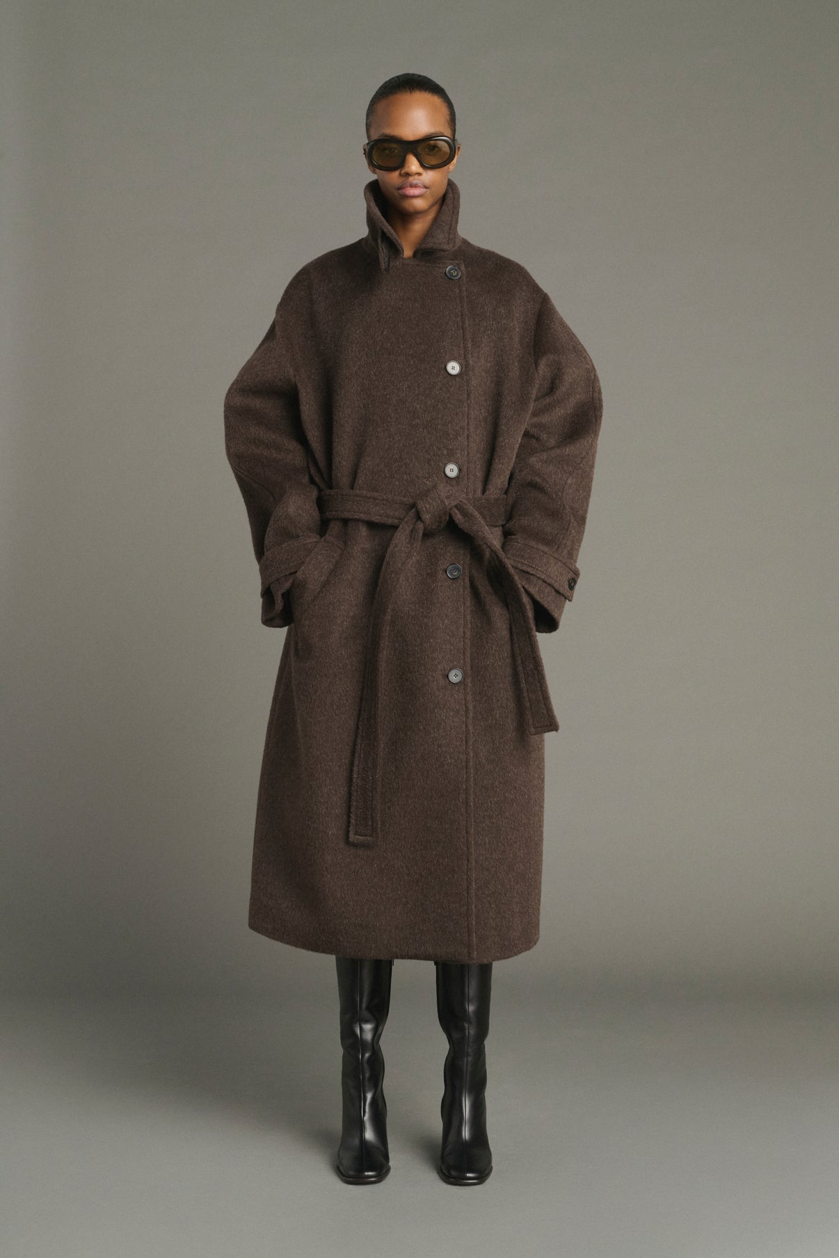 Manteau Jules - Marron - Laine - Femme vue 1
