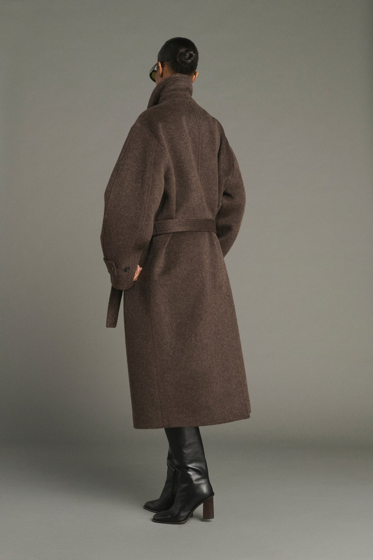 Manteau Jules - Marron - Laine - Femme vue 2