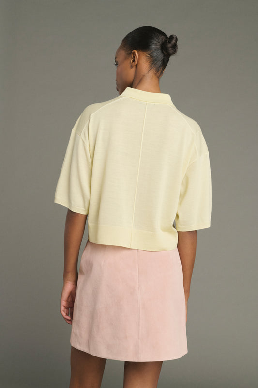 Pull Elton - Jaune Pâle - Laine Mérinos - Femme