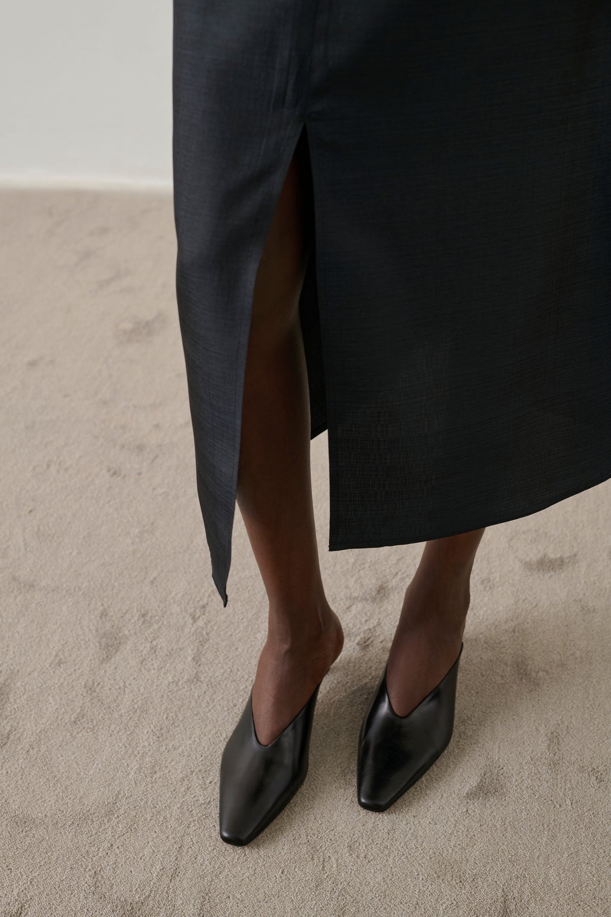 Mules Amalie - Noir - Cuir - Femme vue 2