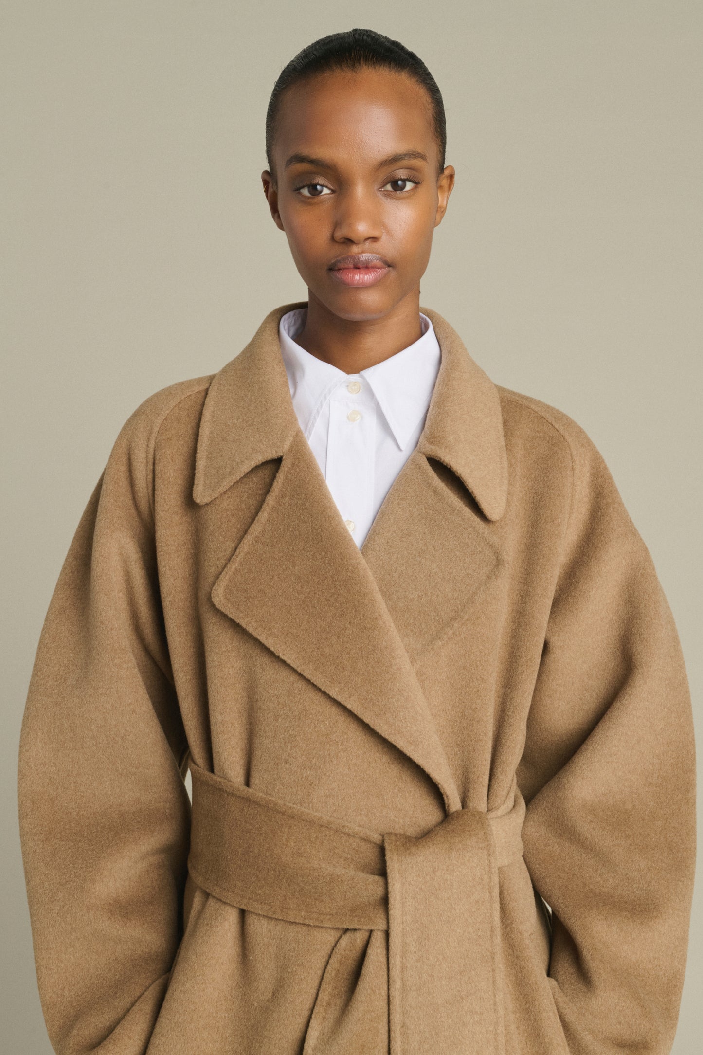 Harvard coat - Camel Marl - Wool - Women