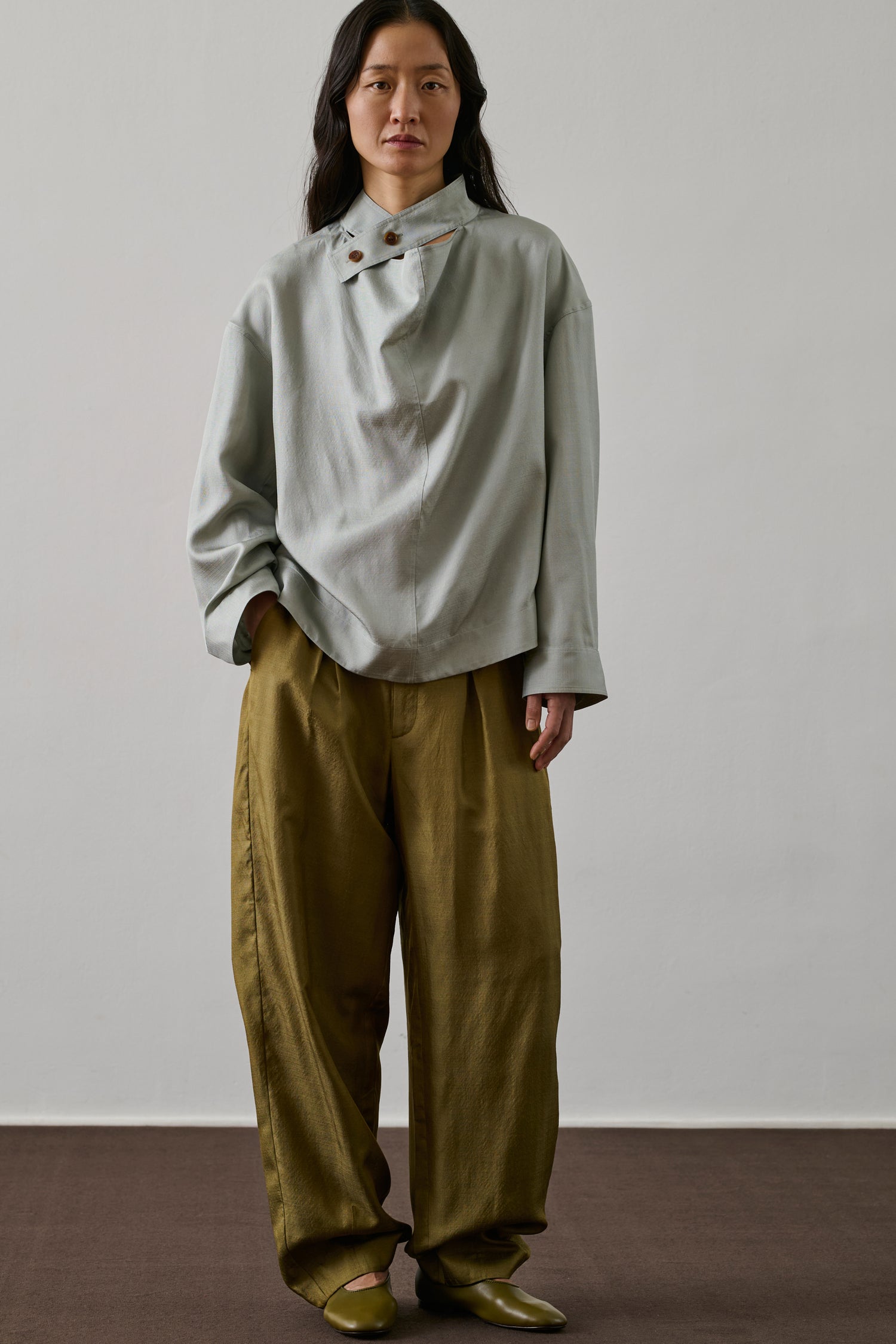 Pantalon Baptiste - Sable - Soie - Femme