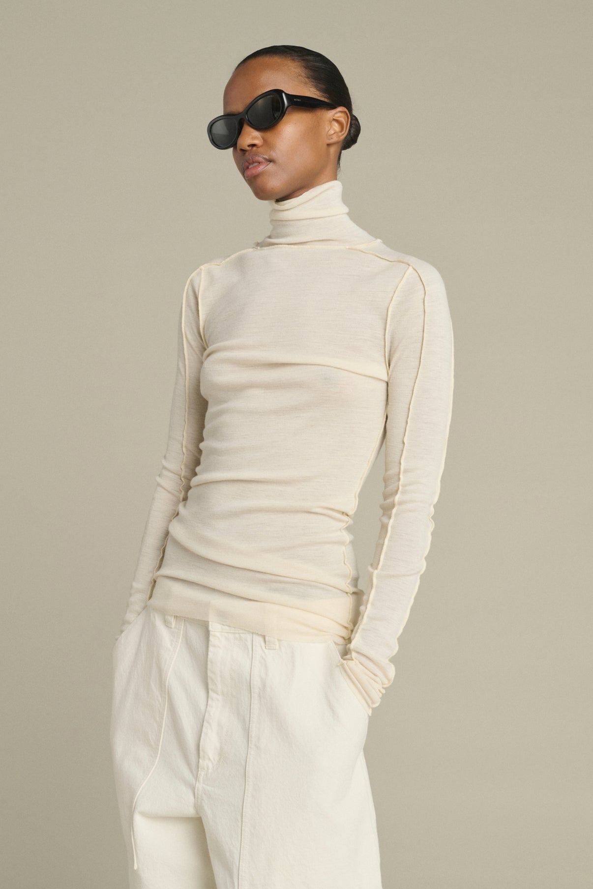 Tee-Shirt Lois - Écru - Laine - Femme vue 3