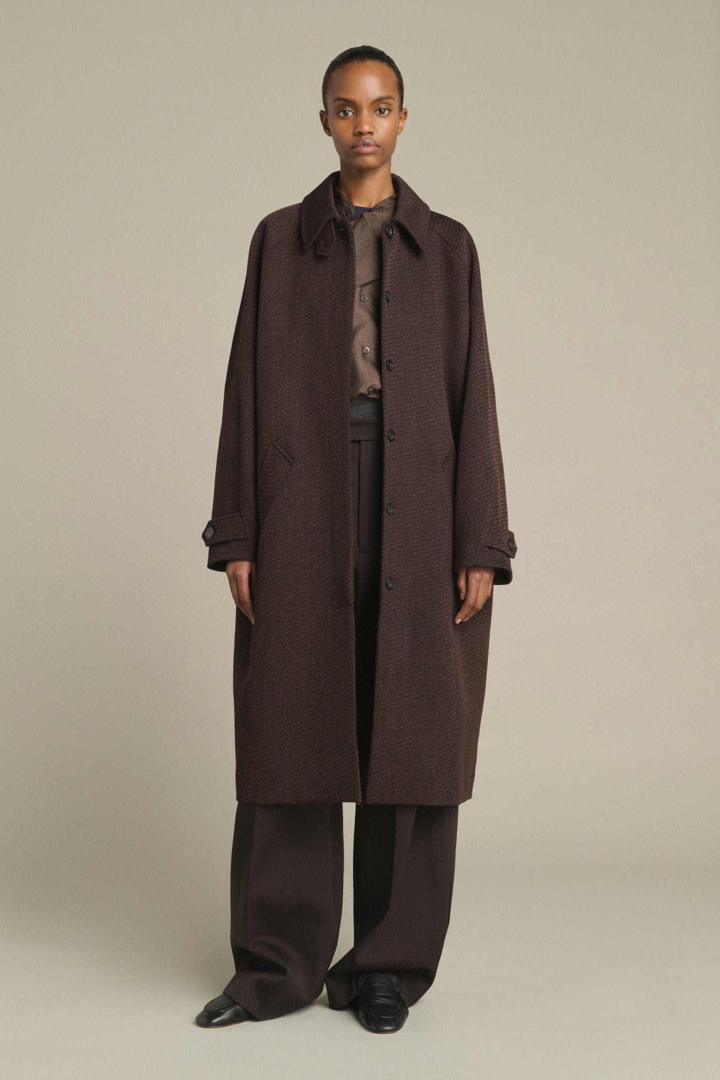 Manteau Leandre - Marron/Noir - Laine - Femme