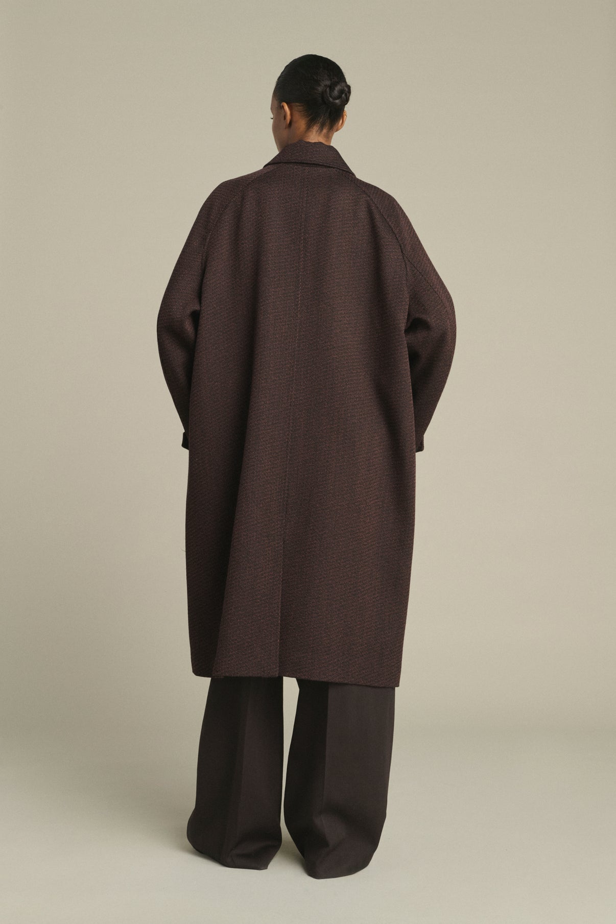 Manteau Leandre - Marron/Noir - Laine - Femme vue 2