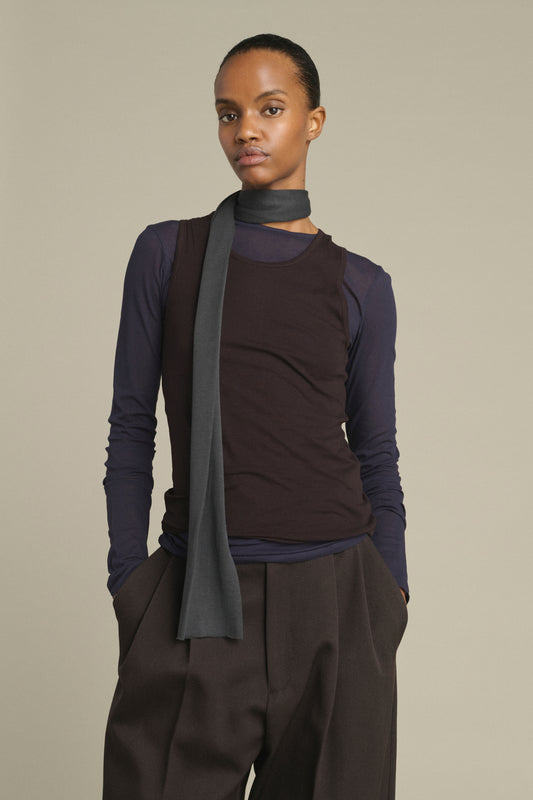 Écharpe Kola - Gris Anthracite Jersey de Coton - Soeur