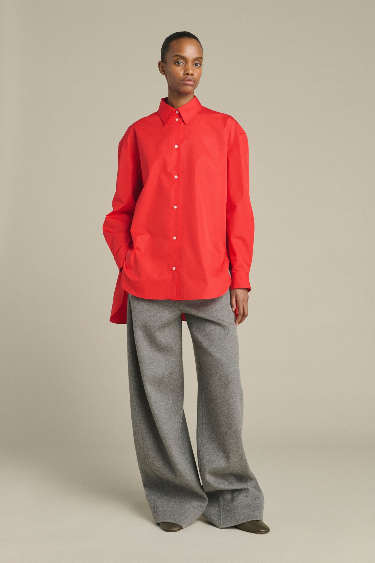 Chemise Grenade - Rouge - Coton - Femme vue 1
