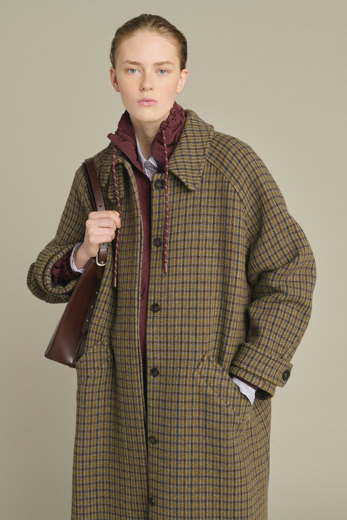 Manteau Berlin - Gris/Kaki - Laine - Femme vue 3