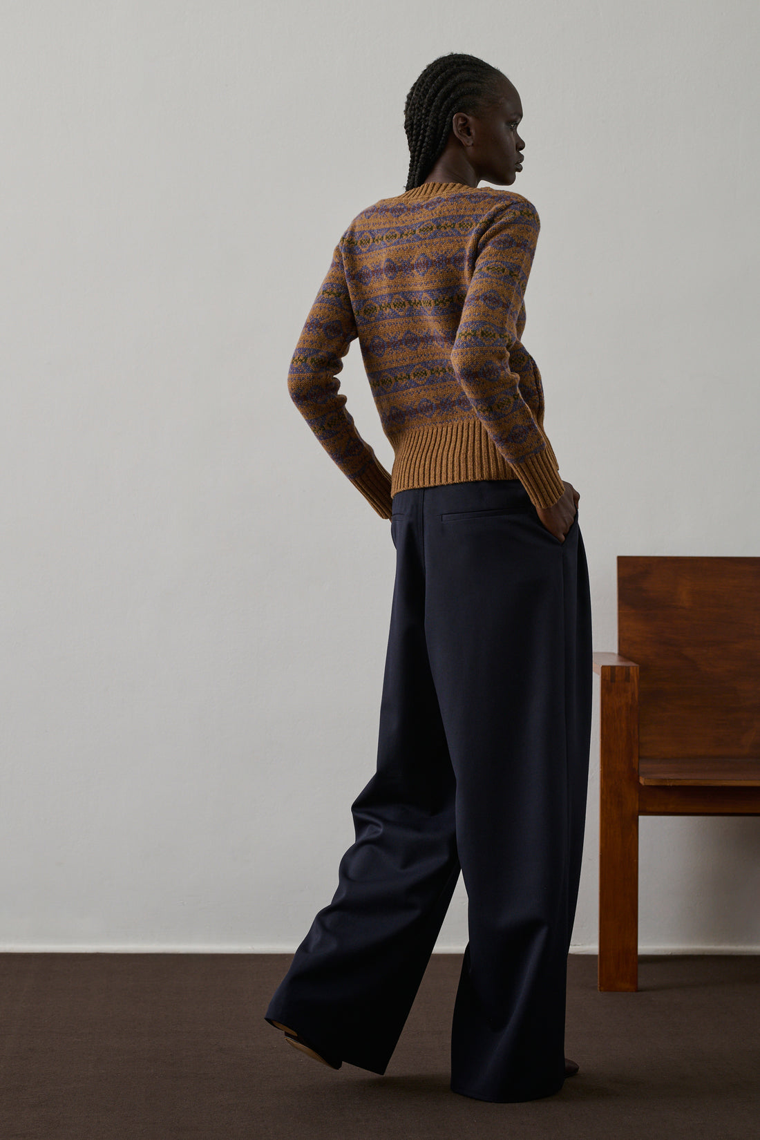 Pantalon Frejus - Bleu Nuit - Laine - Femme