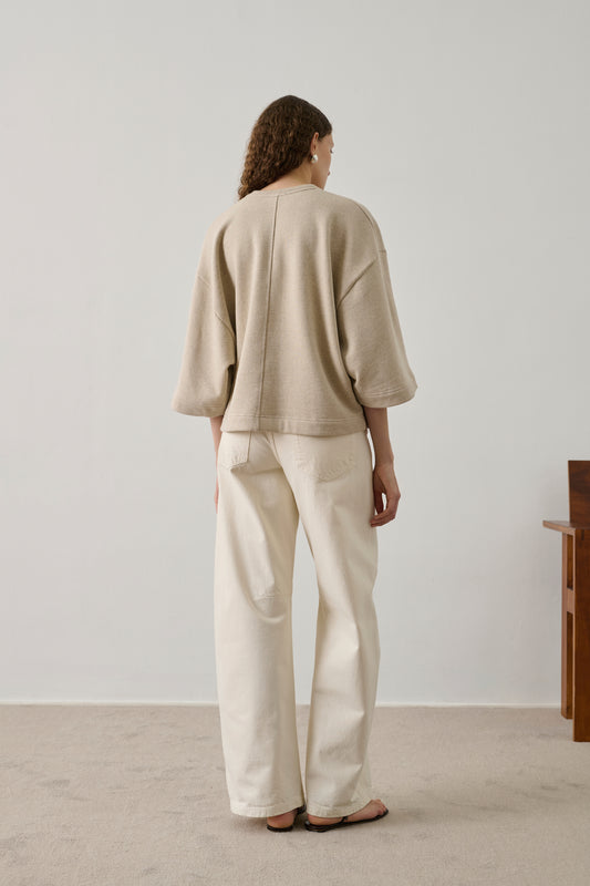 Sweatshirt Iksan - Beige Chiné - Femme