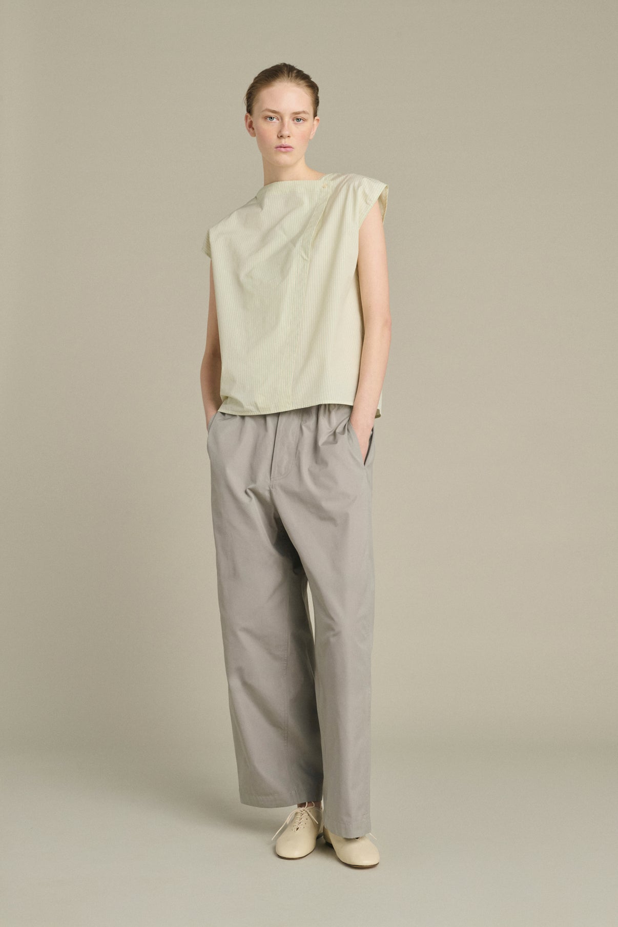 Blouse Lorena - Vert/Écru - Coton - Femme vue 3