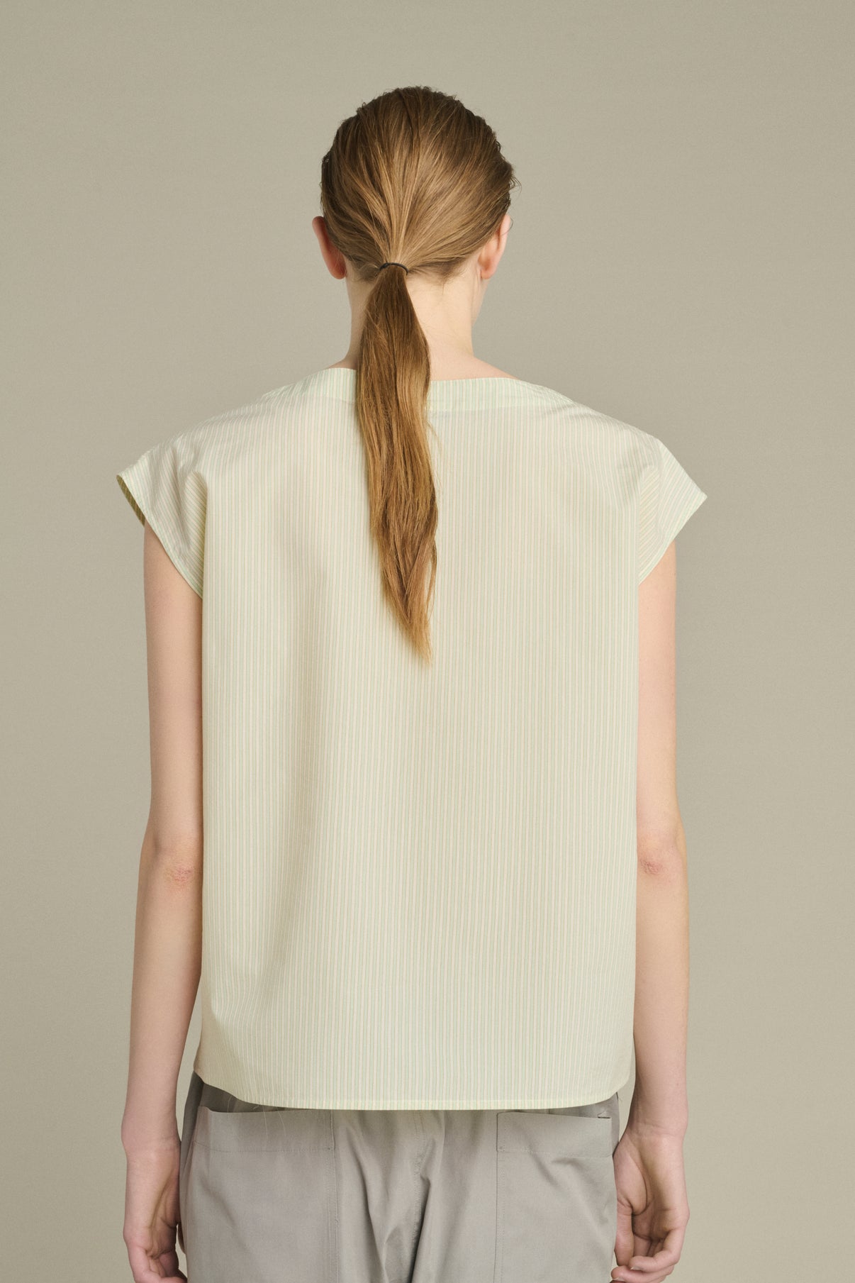 Blouse Lorena - Vert/Écru - Coton - Femme vue 2