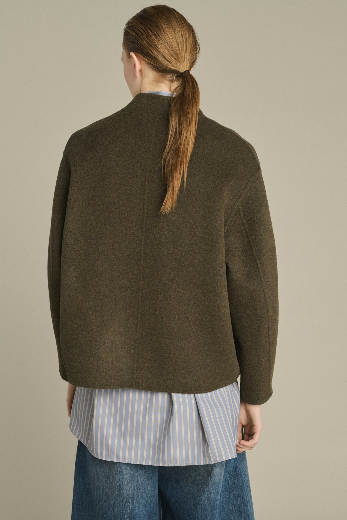 Manteau Windsor - Kaki Chiné - Laine - Femme vue 3