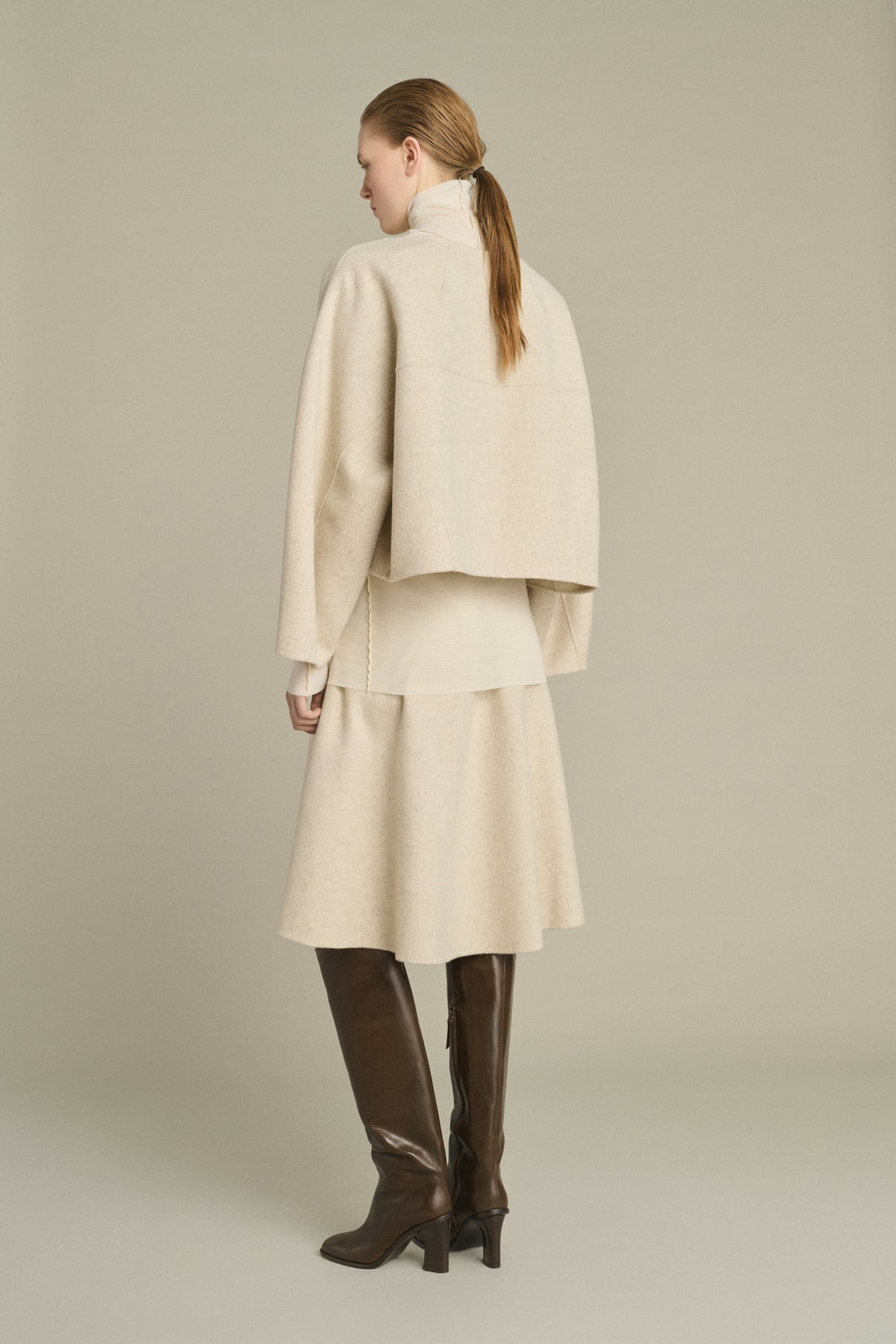 Pull Hora - Écru/Gris - Laine - Femme vue 4