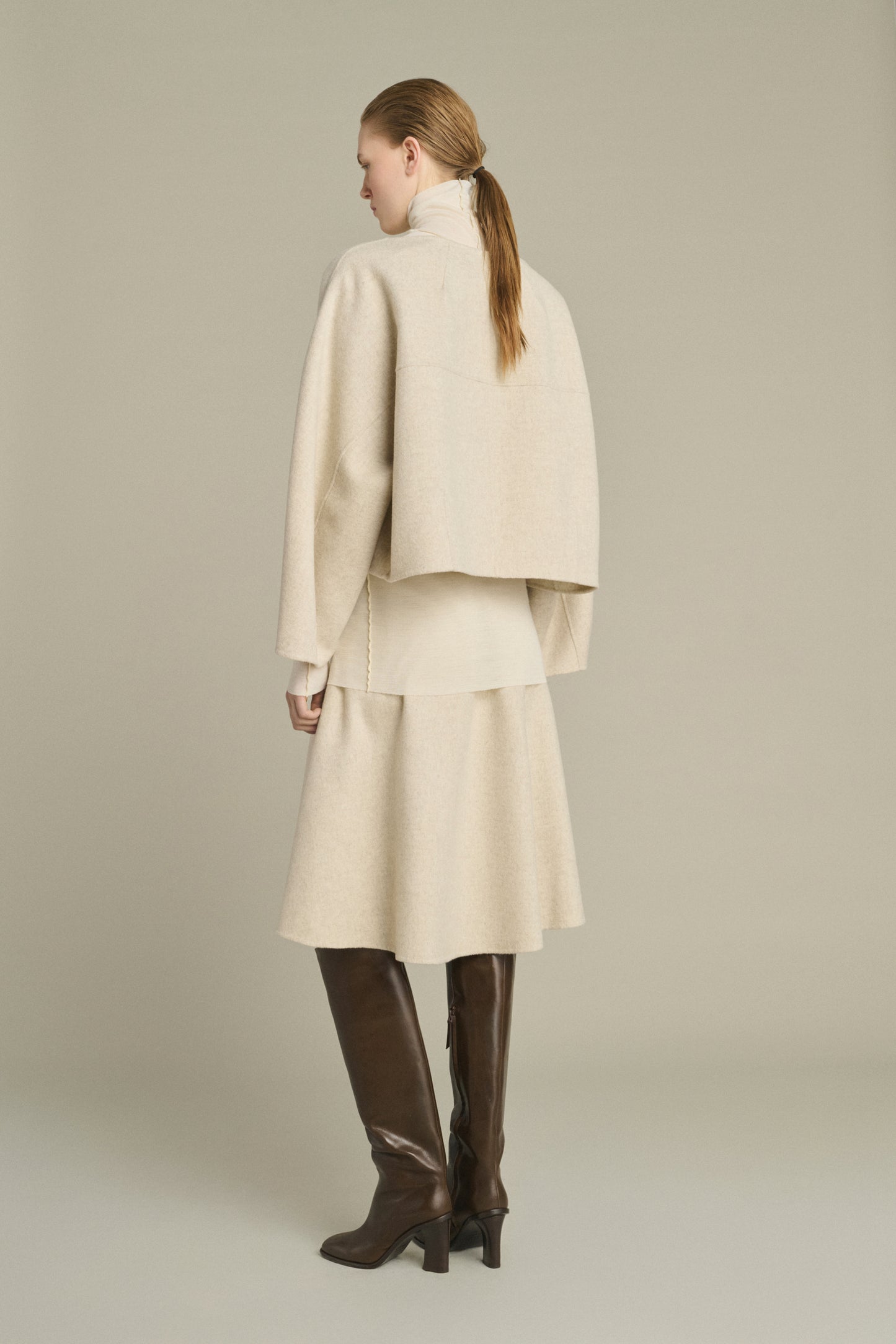 Pull Hora - Écru/Gris - Laine - Femme