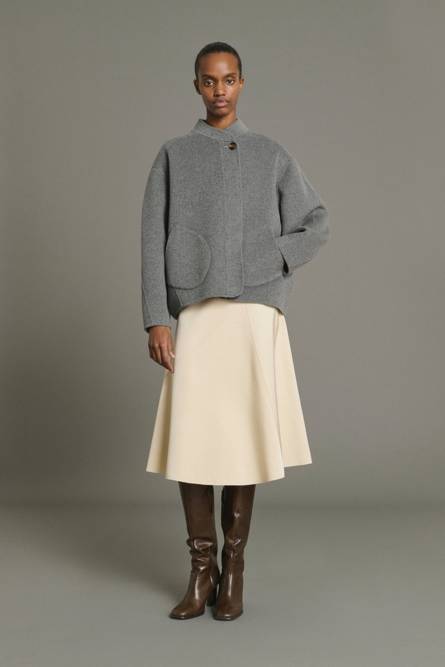 Manteau Windsor - Gris Clair - Laine - Femme