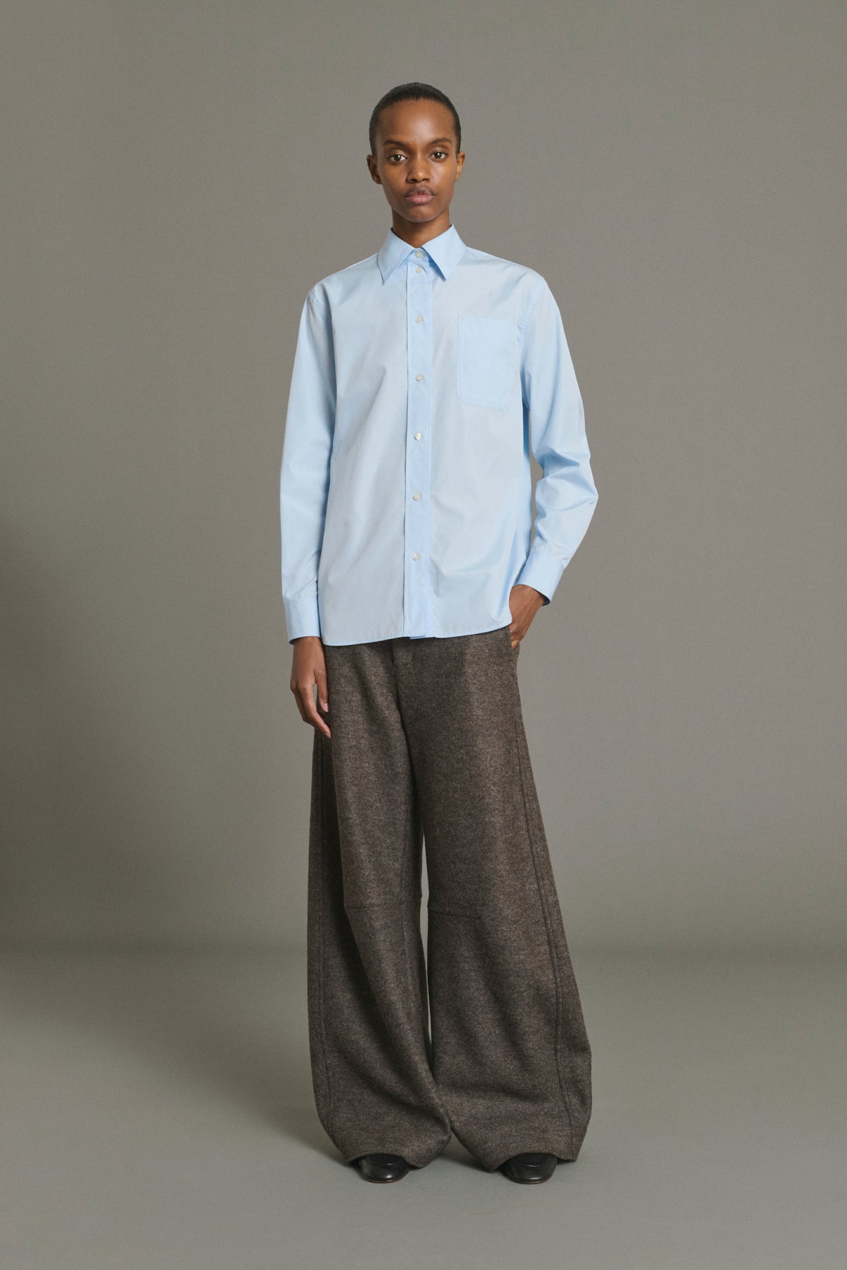 Chemise Saphir - Bleu Ciel Popeline Bio Femme - Soeur vue 5