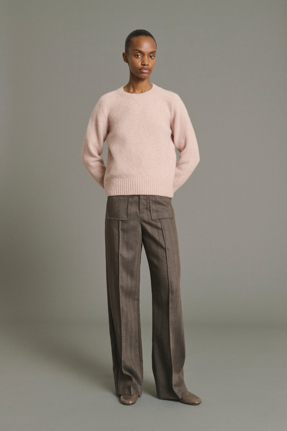 Pantalon Harold - Marron Glacé - Laine - Femme vue 1