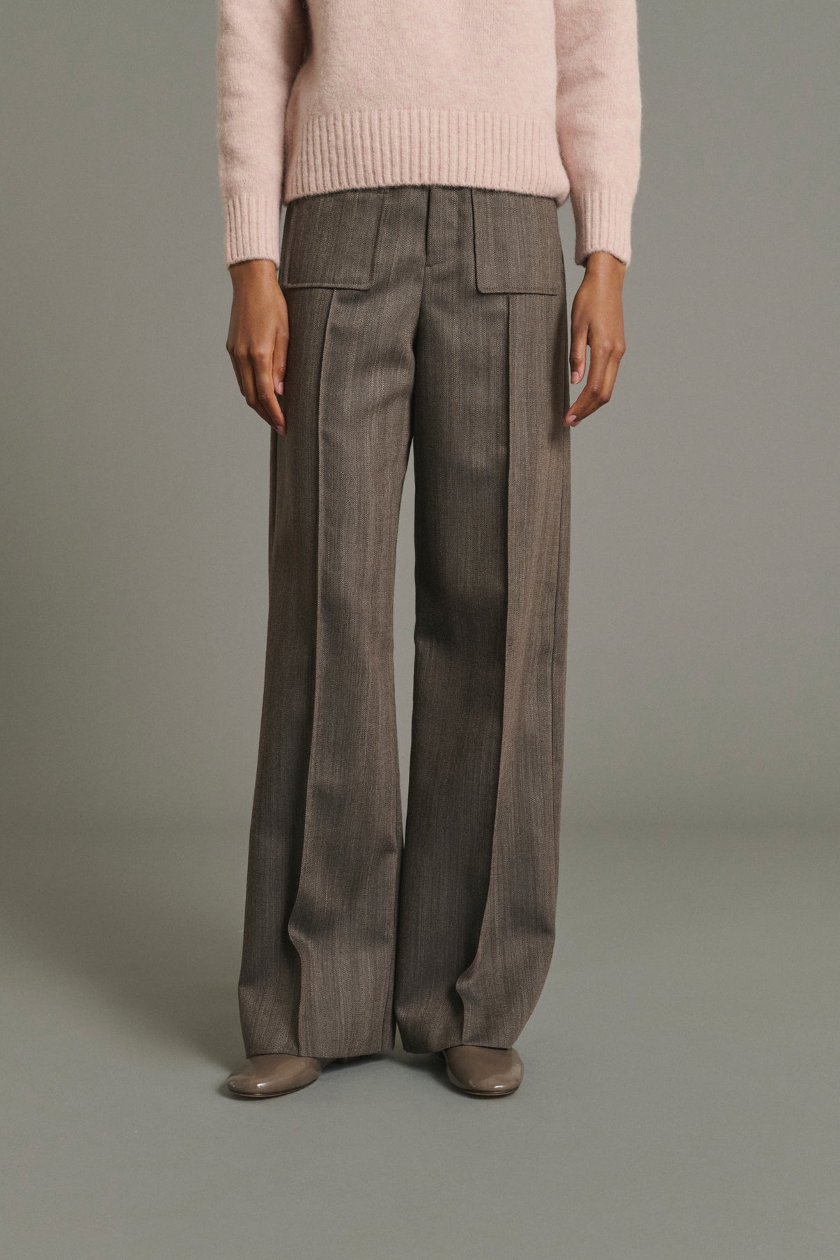 Pantalon Harold - Marron Glacé - Laine - Femme vue 2