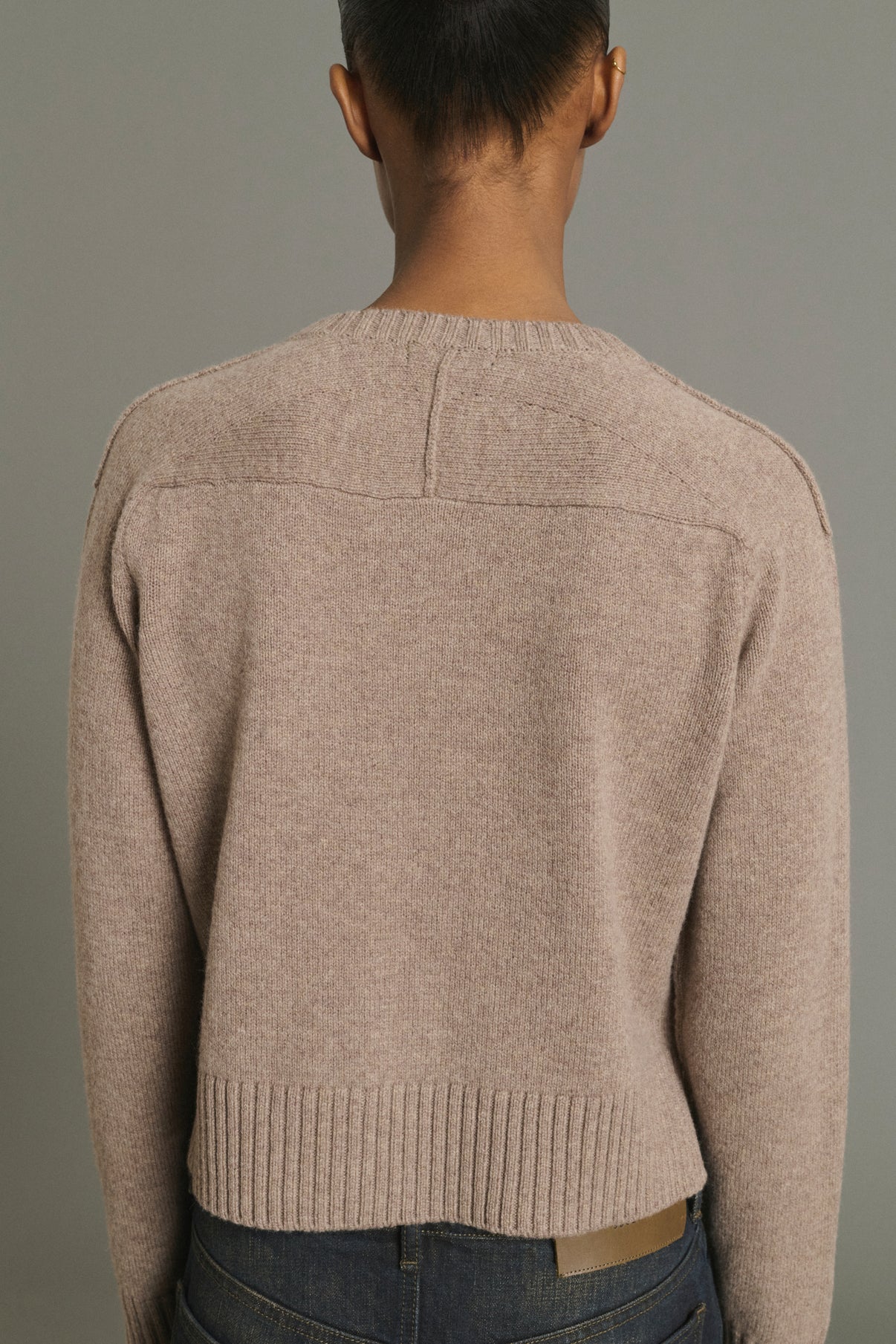 Cardigan Virginia - Beige Chiné - Laine Mérinos - Femme vue 2