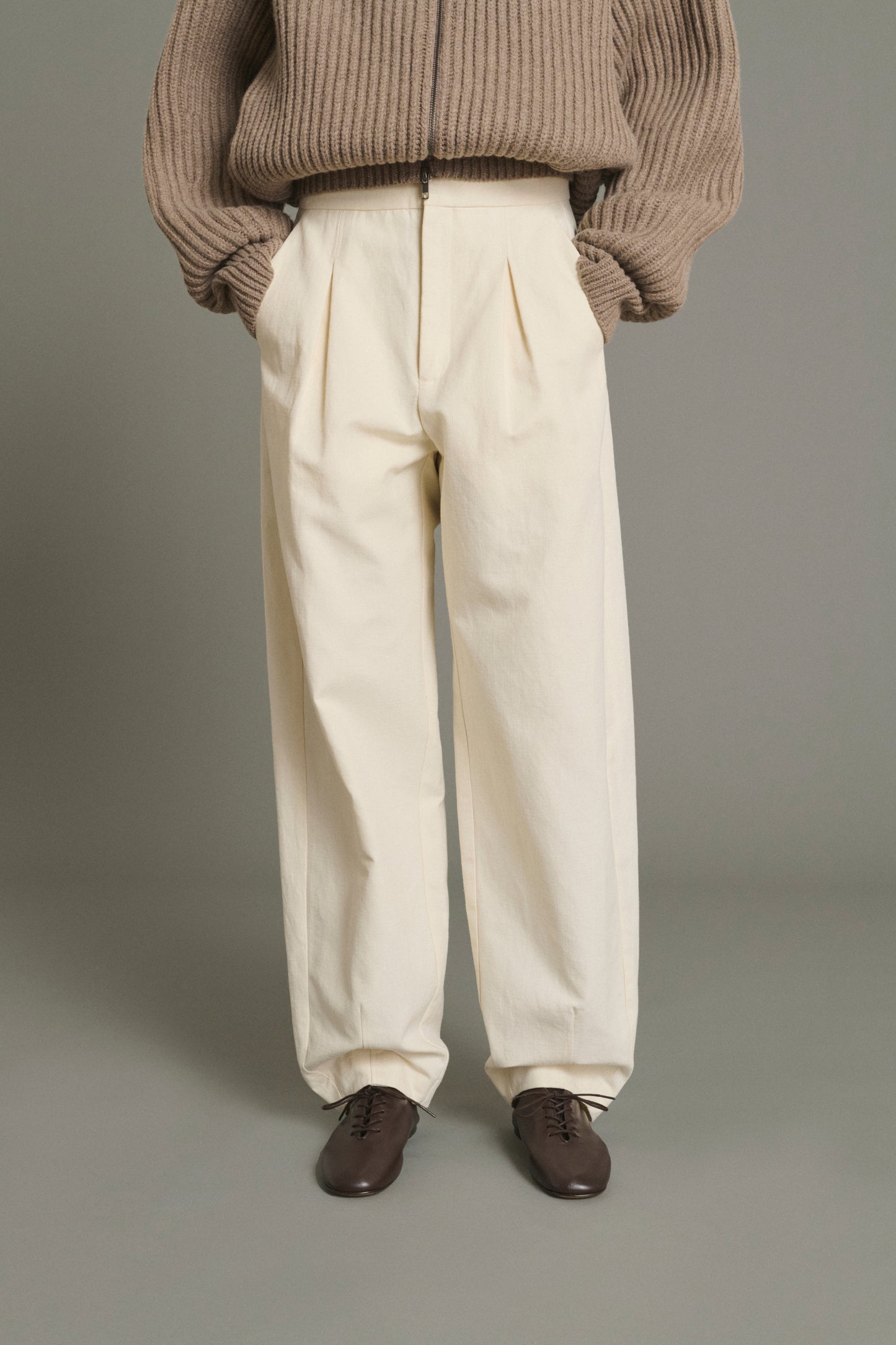 Pantalon Baptiste - Écru - Coton - Femme