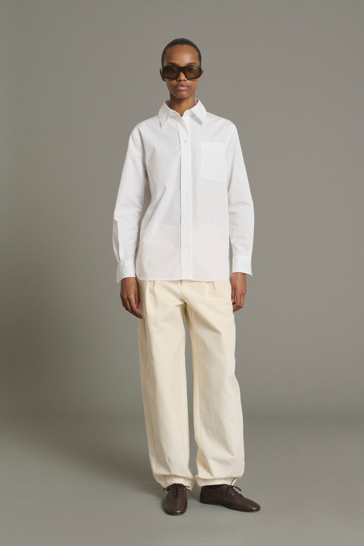 Chemise Saphir - Blanc Popeline Bio Oversize Femme - Soeur vue 5