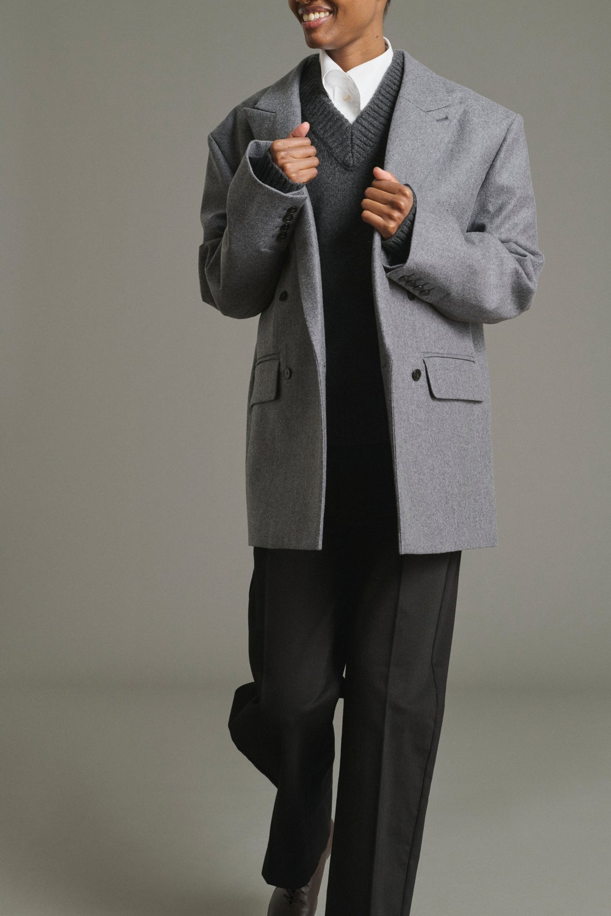 Veste Helga - Gris Chiné - Laine - Femme vue 5