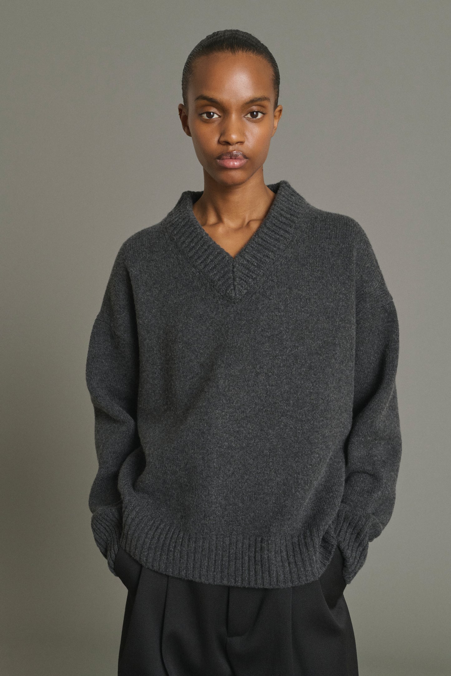 Pull Julie - Gris Anthracite - Laine Mérinos - Femme