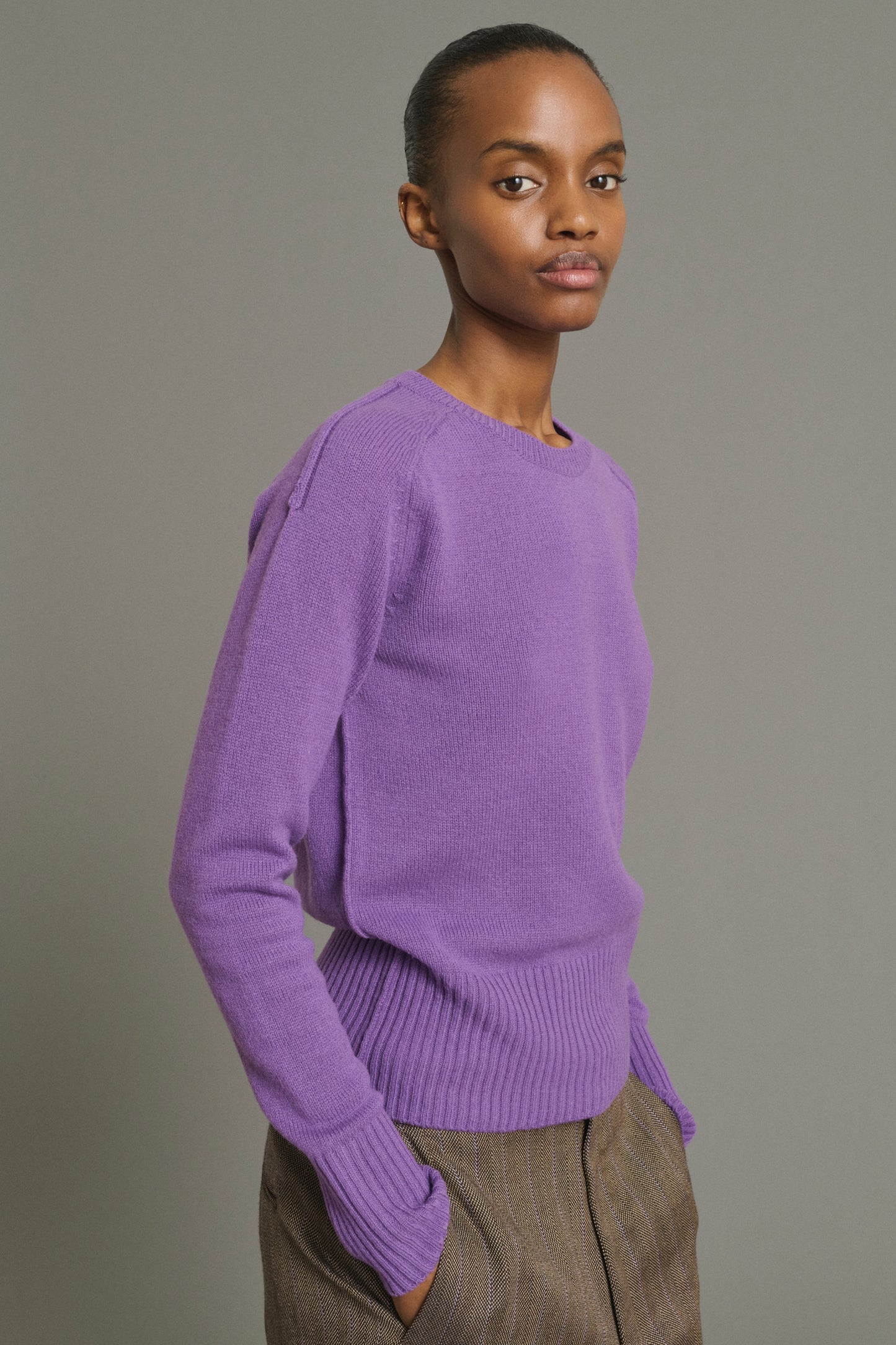 Pull Jamie - Violet - Laine Mérinos - Femme